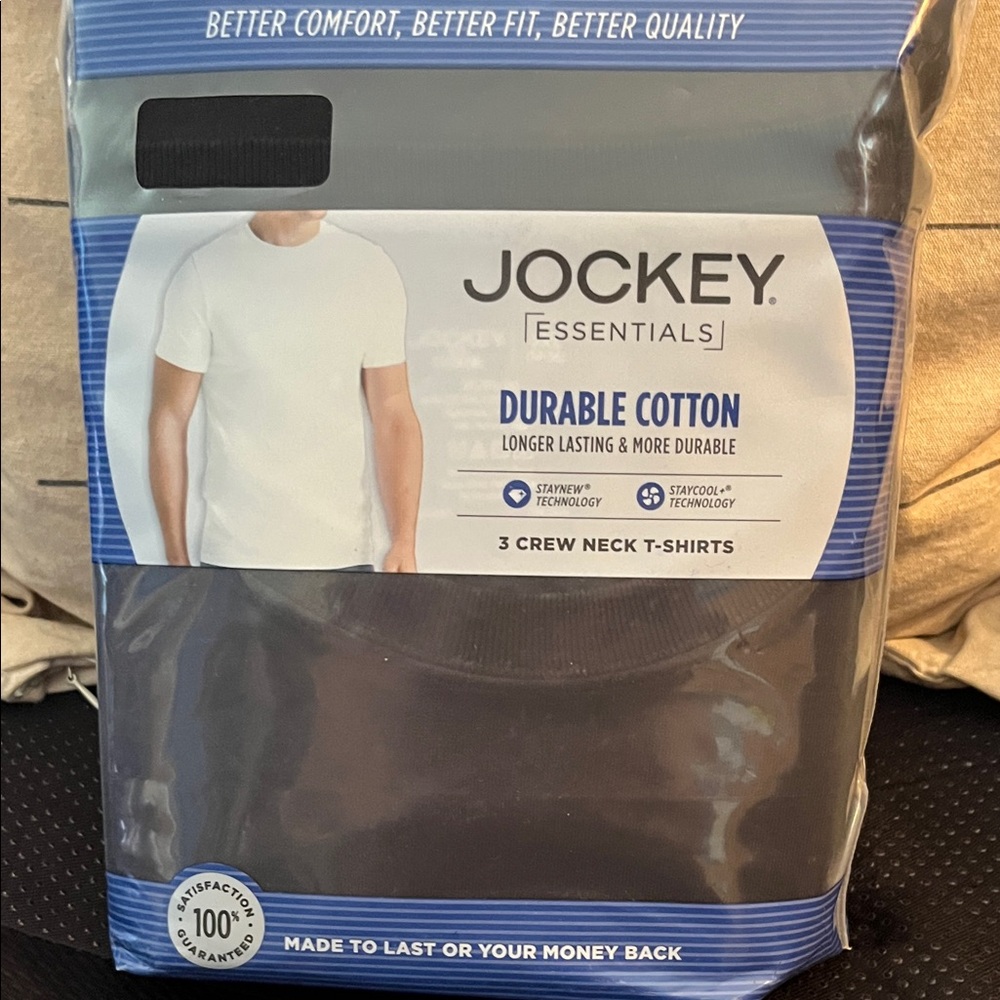 Jockey Essentials Men's black Crew Neck T-Shirts